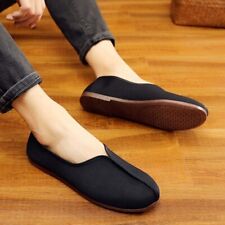 Mens Chinese Kung Fu Shoes Tai Chi Martial Art Slip on Canvas Loafers Shoes