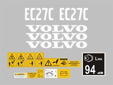 Volvo EC27C Mini Digger Decal set.