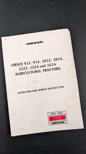 Operators manual for ursus 912 - ursus,