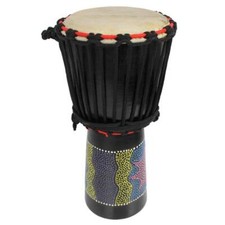 Djembe Drum 7 Inch - Hand-Painted Design, Solid Wood, Rope Tuning - A-Star