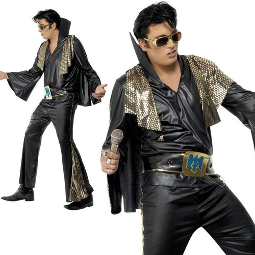 Elvis black and gold - black, costume