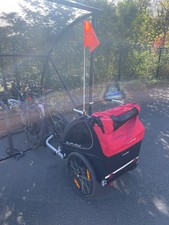 Burley Bike Trailer – Honey Bee Double Seat Child Trailer / Stroller - Red