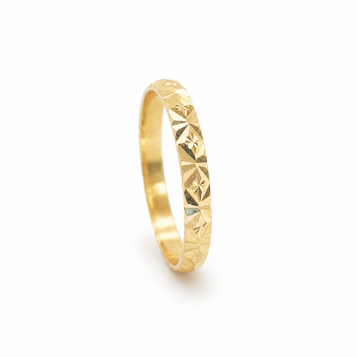 22ct yellow gold diamond cut - gold,