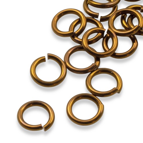 Bronze niobium jump rings - bronze,