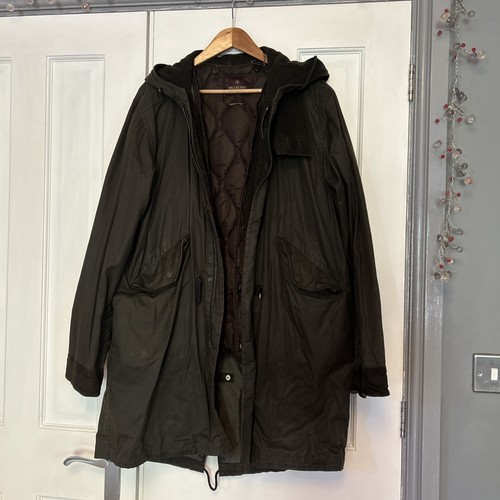 Mulberry mens black parka - mulberry,