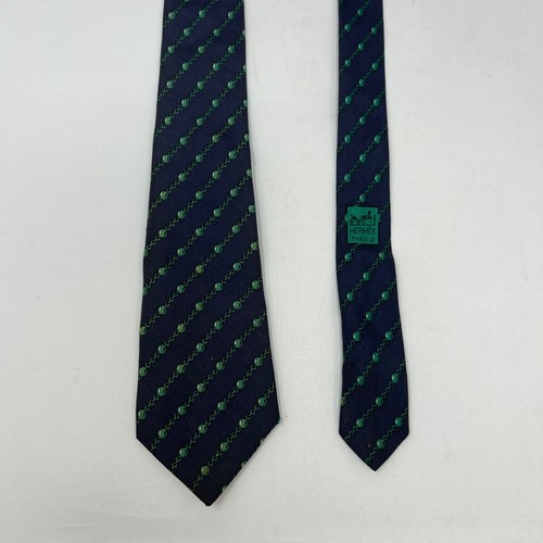 Hermes tie blue patterned - tie,