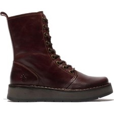 Fly London Rami Womens Ladies Red Chunky Platform Ankle Boots Size 4-9