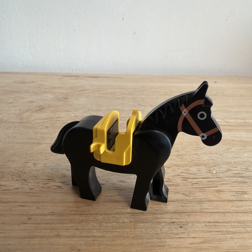 Lego black horse with movable - black,