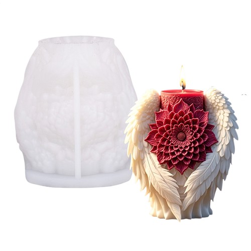 Silicone candle mold angel - candle,