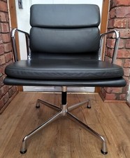 70% OFF RRP £3,495 | VITRA EA208 | Charles, Ray Eames | GREY LEATHER | CHROME