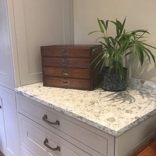 Oak filing cabinet - oak, countertop