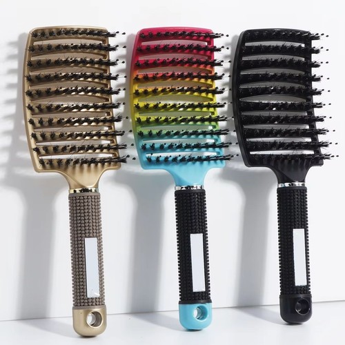Curved detangling hair brush - hair,