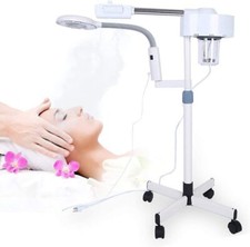 New 2in1 Facial Steamer 5X Magnifying Clean Lamp LED Skin Care Machine Spa Salon