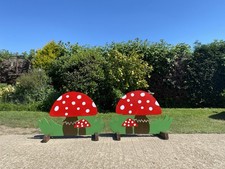 Pair of Toadstool Show and grass  Jump Fillers horse pony equestrian