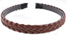 Braided Faux-Leather Headband Slim Flat Alice Hair Band Women -Girls  Accessory