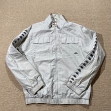 Kappa Tracksuit Top Mens Medium Grey Track Jacket Sports