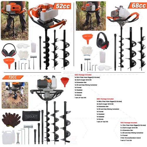 Petrol earth auger borer - earth,