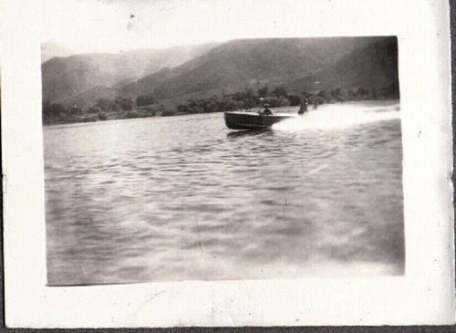 Vintage photograph race boat - vintage,