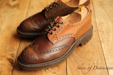 Trickers Tan Brown Suede Leather Derby Brogue shoes Men's UK 9 US 10 EU 43