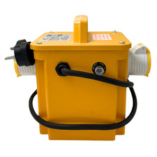 110V Transformer 1.5kVA Step Down 240V to 110V Twin 16A Sockets, IP44, 13A Plug