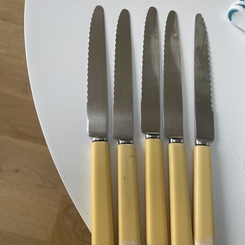 Steel dinner cutlery faux - 5x,