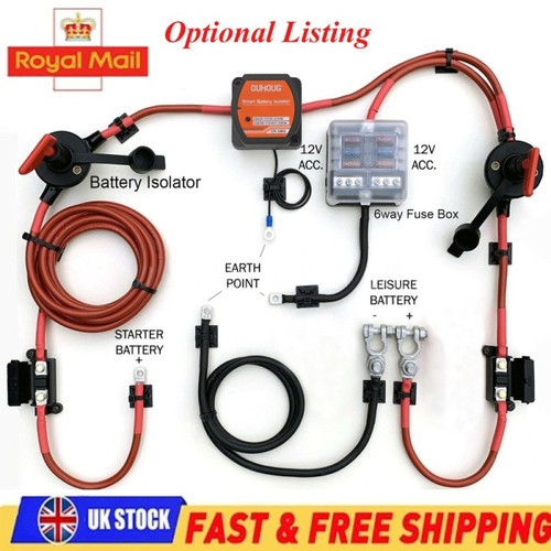 Split charge relay - 3-7m,