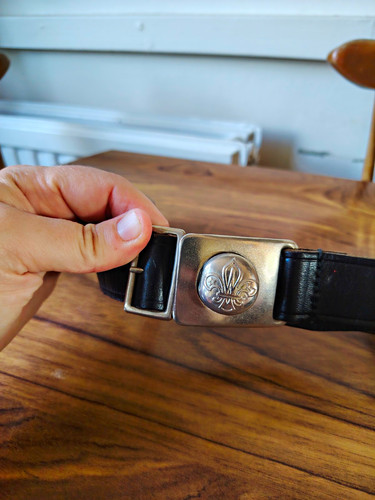 Vintage leather scout belt - leather,