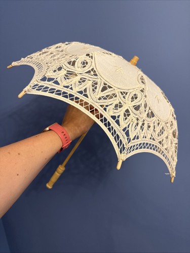 Vintage lace parasol umbrella - lace,