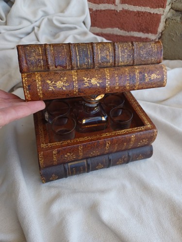 Antique french stacked leather - stacked,