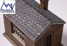 Model railway 00/H0 Gauge 4mm precision laser cut slate effect roof tiles
