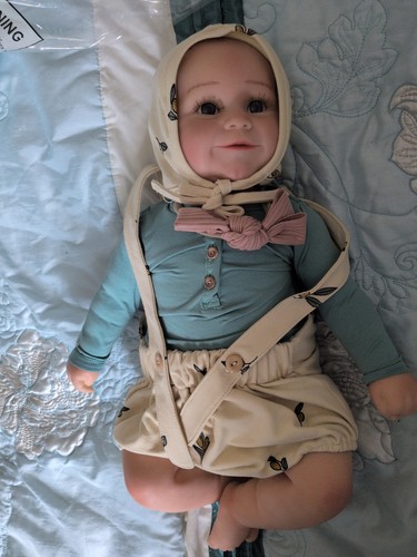 Large baby boy doll - large, blue
