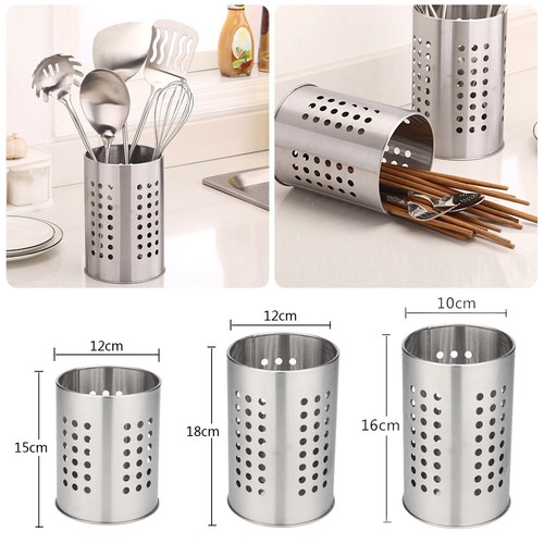 Stainless steel cutlery stand - steel,