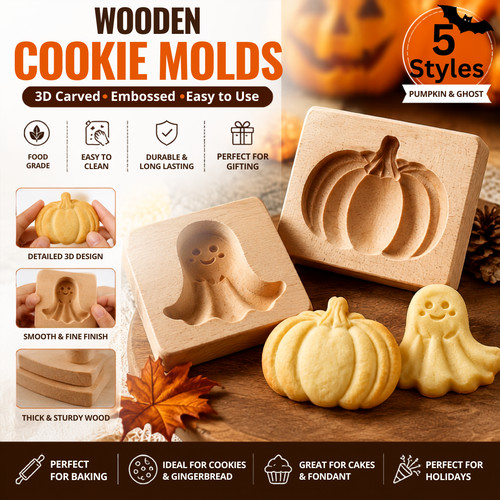 Wooden cookie molds for - molds,