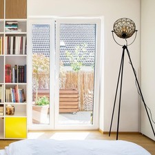 Geometric Rattan Floor Lamp