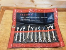 Bergen Tools Chrome Plated 10 Piece Midget Wrench Set Size 4-11mm Hobbyist Tools