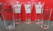 5 X BECKS BEER GLASSES