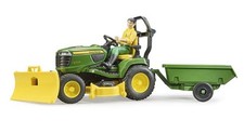 Bruder 62104 John Deere Lawn Tractor with Trailer Mower Heavy Vehicles Toys