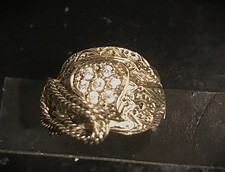 SUPERB 9CT SADDLE RING SIZE X