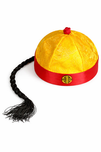 Chinese mandarin hat yellow - mandarin,