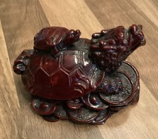 Vintage Dark Red Resin Chinese