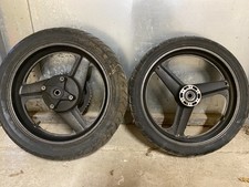 HONDA CB400 SUPER FOUR NC31 1997 REAR & FRONT WHEELS GOOD TREAD ON BOTH 1997