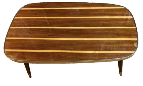 1950s kidney table wood - table,,
