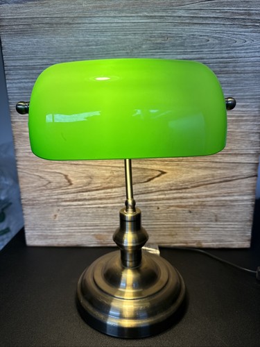 Bankers lamp brass desk - brass,