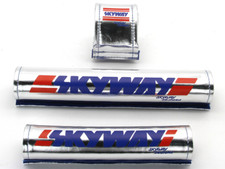 SKYWAY Retro Pad Set by "Flite" Chrome/Red/Blue