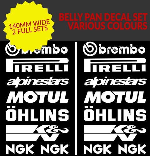 Motorcycle decals belly - x,