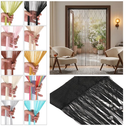 Hanging beaded string curtain - string,