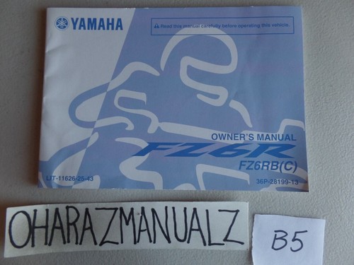 Yamaha fz6 owner owners - rb,