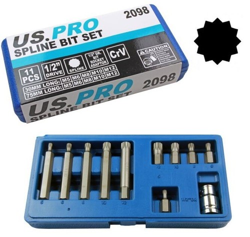 Spline bit socket set - socket,