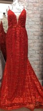 Jovani Beaded Beautiful Red
