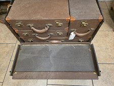 Vintage Milwaukee Stamping Co. Wardrobe Steamer Trunk with Keys & MautoLock Syst